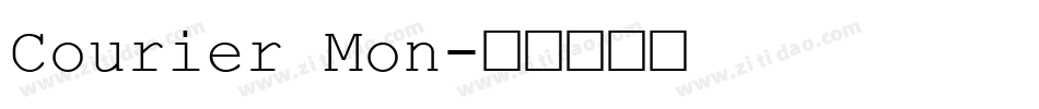 Courier Mon字体转换